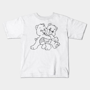 twin bears hugging Kids T-Shirt